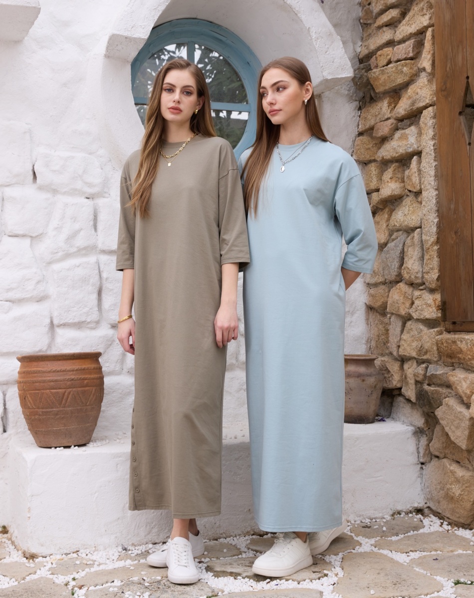 AS SS26 oversize loose T-shirt - مراجعة Linen Dress Wrap وسعره