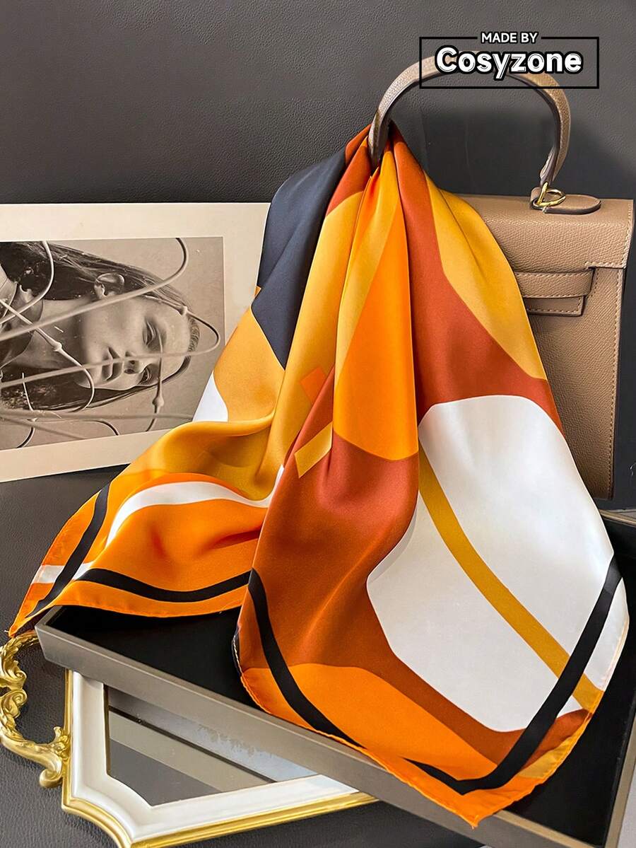 Faux silk geometric print band - مراجعة Headband Summer Knit وسعره
