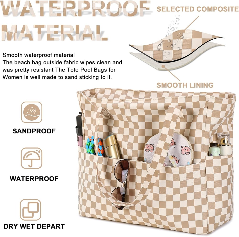 Extra Large Waterproof Beach T - مراجعة Tote Bag Beach وسعره