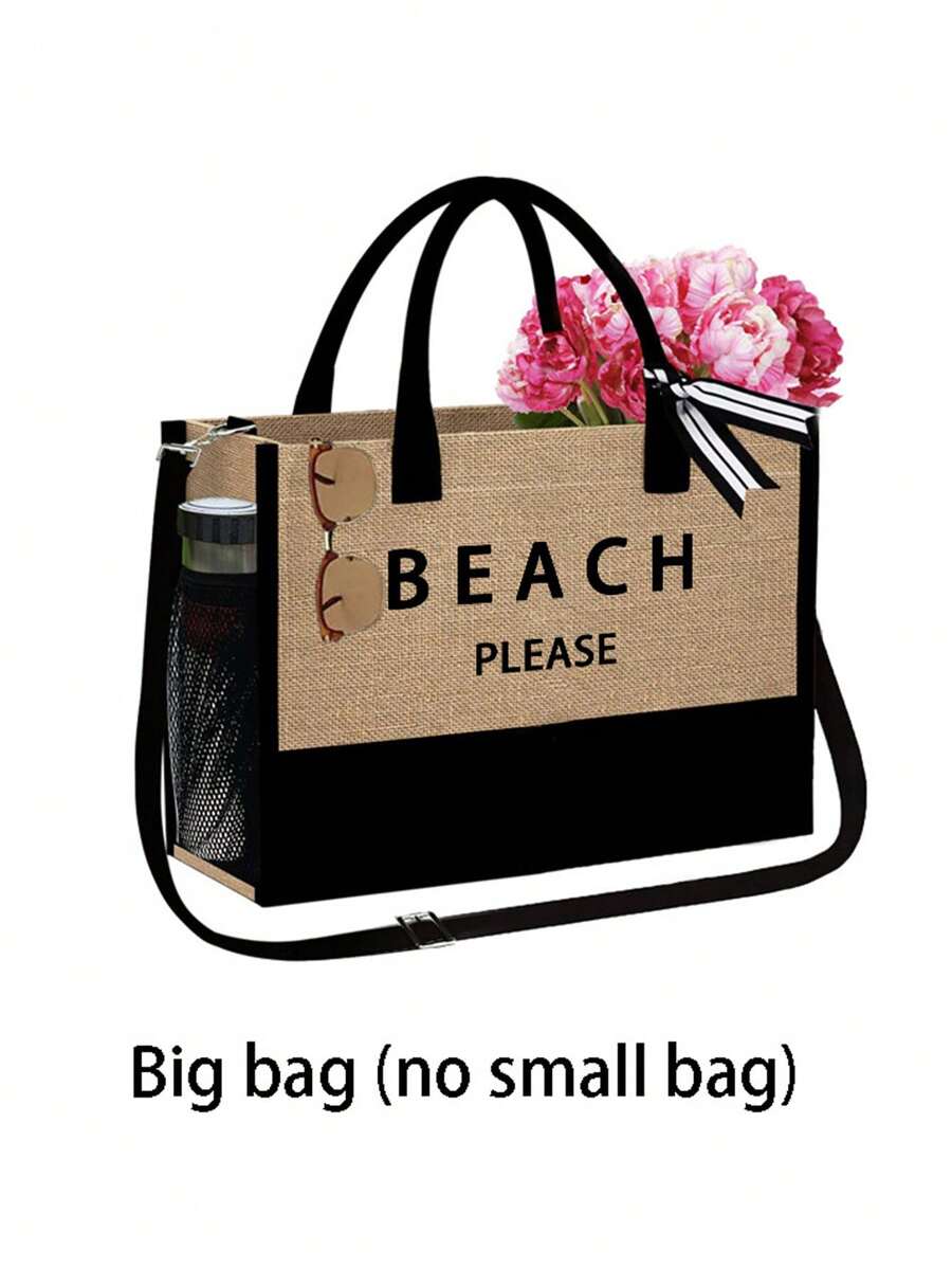 Beach Tote Bag Set With Sun Vi - مراجعة Tote Bag Beach وسعره