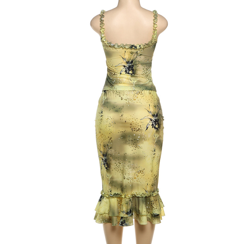 Women's Dress 2 Piece Floral P - مراجعة Midi Skirt Floral وسعره