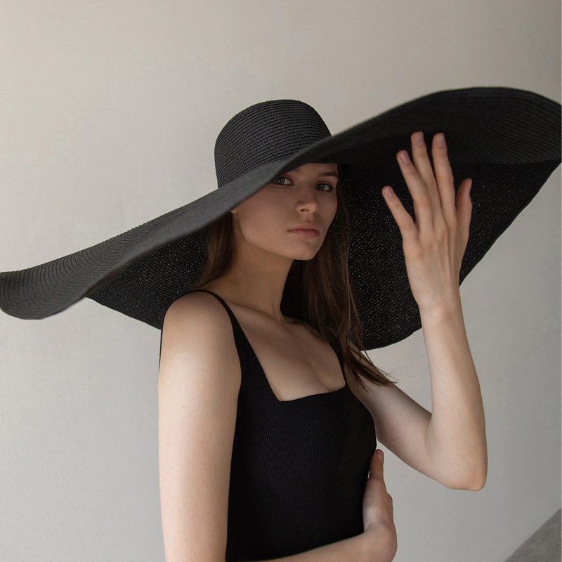 70cm Oversized  Wide Brim Sun  - مراجعة Hat Floppy Wide وسعره