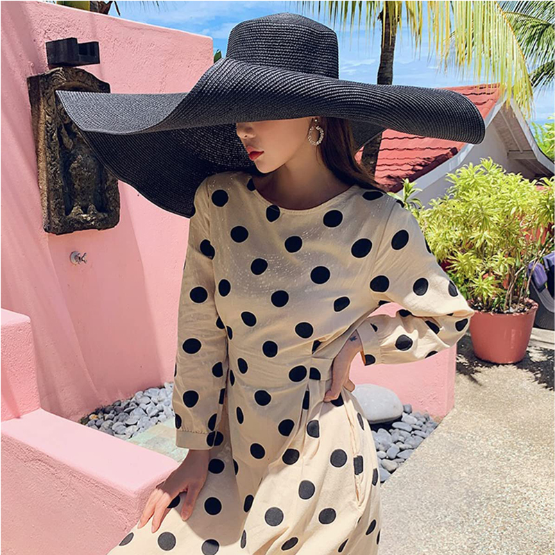 70cm Oversized  Wide Brim Sun  - مراجعة Hat Floppy Wide وسعره