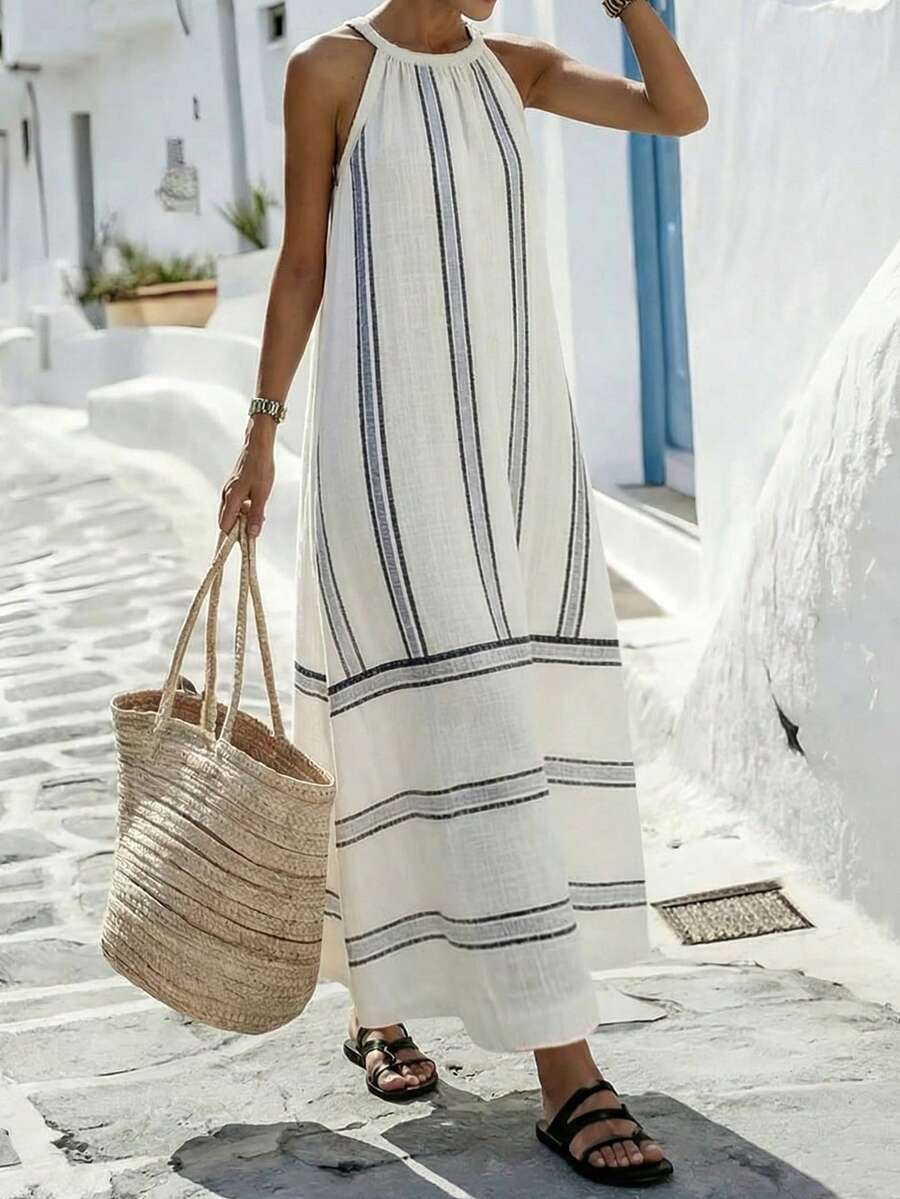 Women Sleeveless Halter Maxi D - مراجعة Maxi Dress Halter وسعره