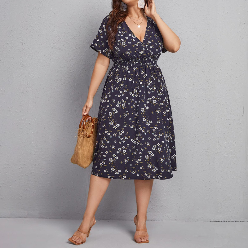 Plus Size Women's Dress, Flowe - مراجعة Romper Floral Print وسعره