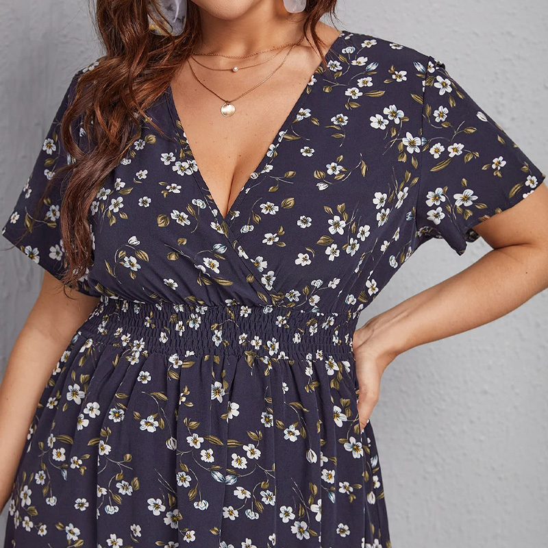 Plus Size Women's Dress, Flowe - مراجعة Romper Floral Print وسعره