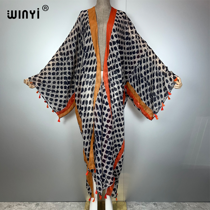 WINYI summer outfit kimono Ame - مراجعة Cover Up Kaftan وسعره