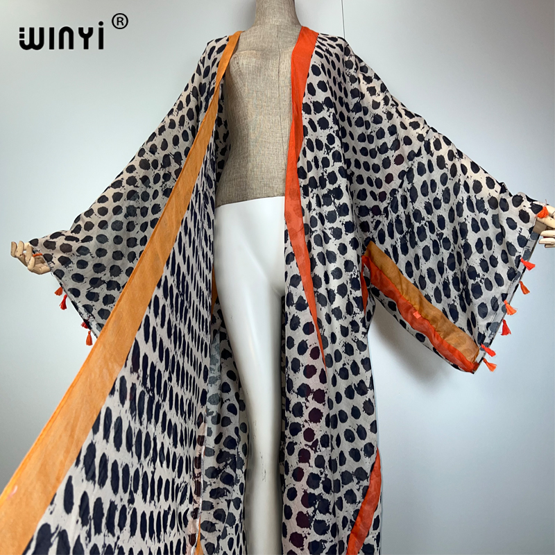 WINYI summer outfit kimono Ame - مراجعة Cover Up Kaftan وسعره