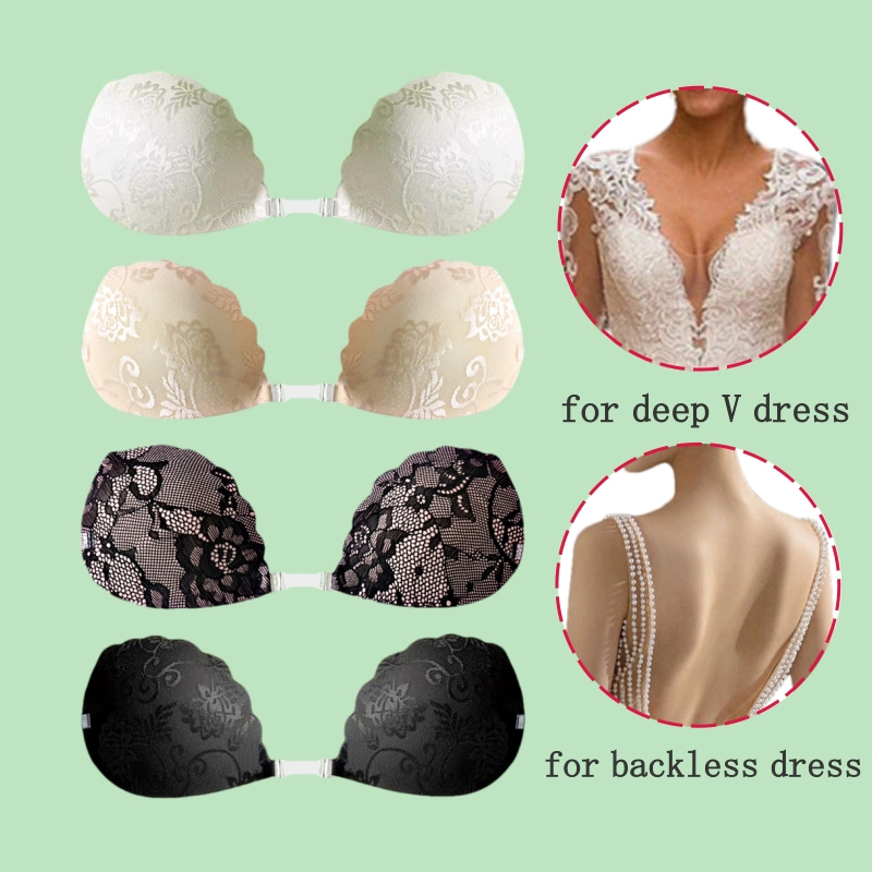 Lace Invisible Bra Backless St - مراجعة Bralette Triangle Set وسعره