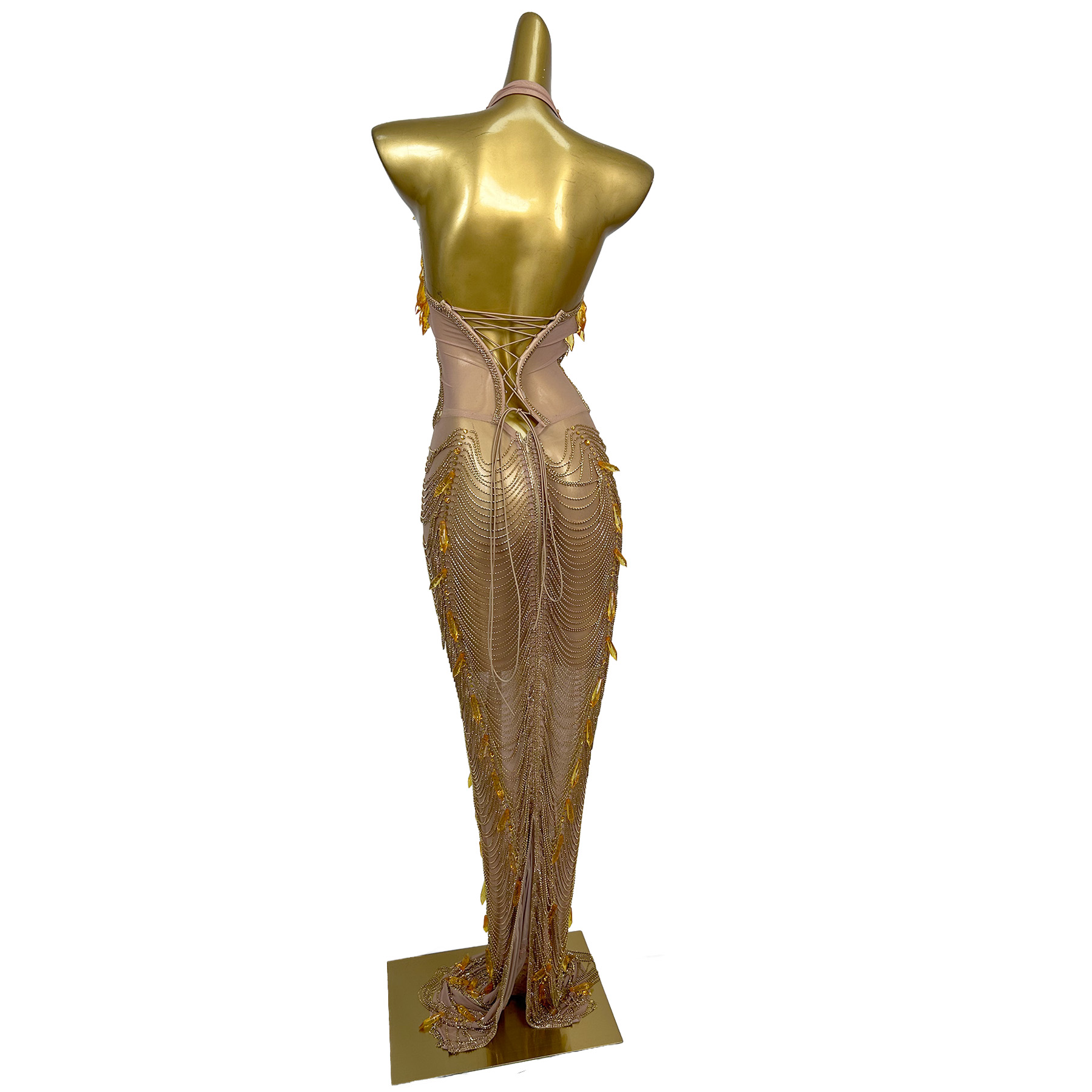 Ailisi Women Luxury Gold Cryst - مراجعة Maxi Dress Halter وسعره