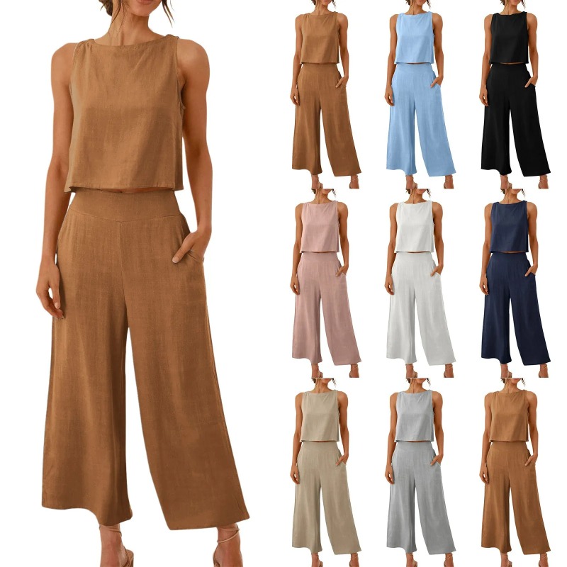 2025 New Summer Tops Cotton Li - مراجعة Linen Pant Wide وسعره