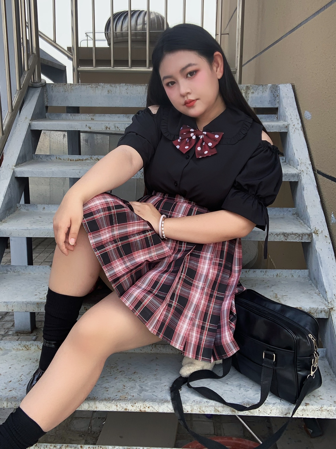 Large Size Jk Uniform Off-the- - مراجعة Blouse Off Shoulder وسعره