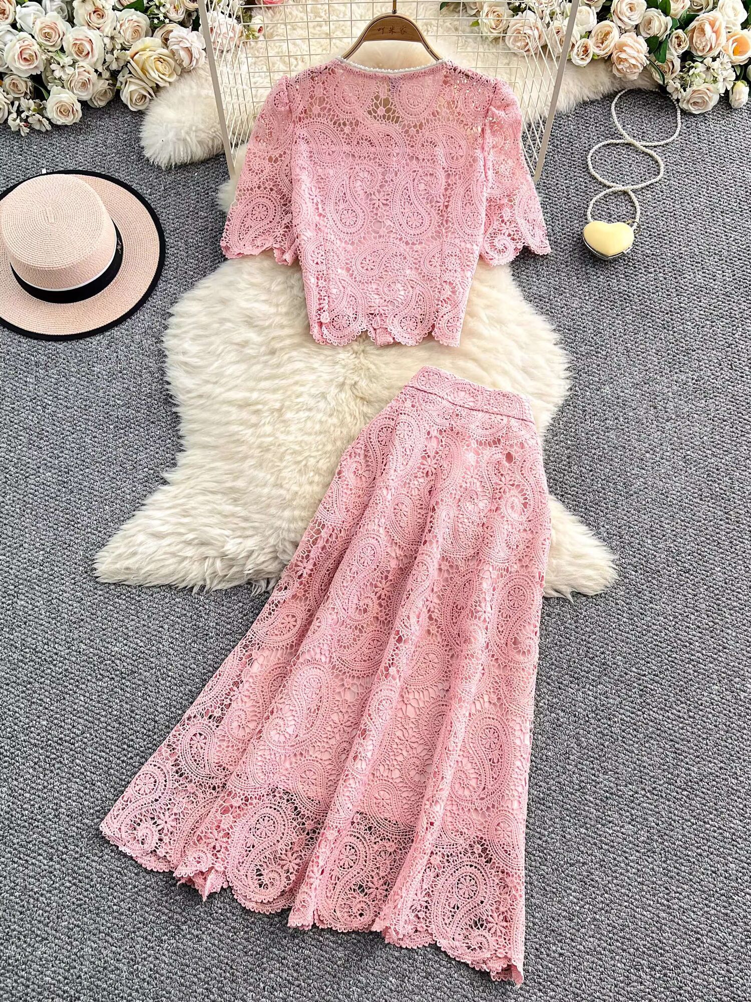 Elegant Pearl Long Dress Suits - مراجعة Midi Skirt Floral وسعره