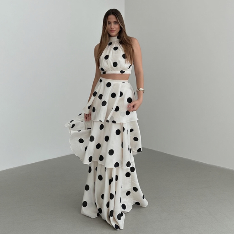 Vintage Polka Dot Matching Set - مراجعة Crop Top Crochet وسعره