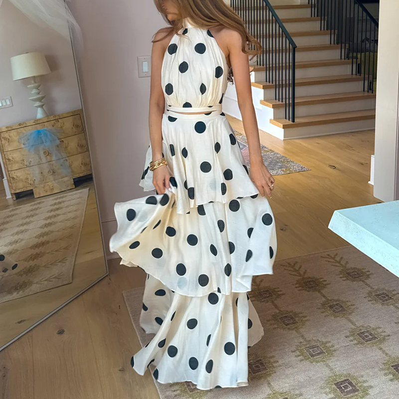 Vintage Polka Dot Matching Set - مراجعة Crop Top Crochet وسعره