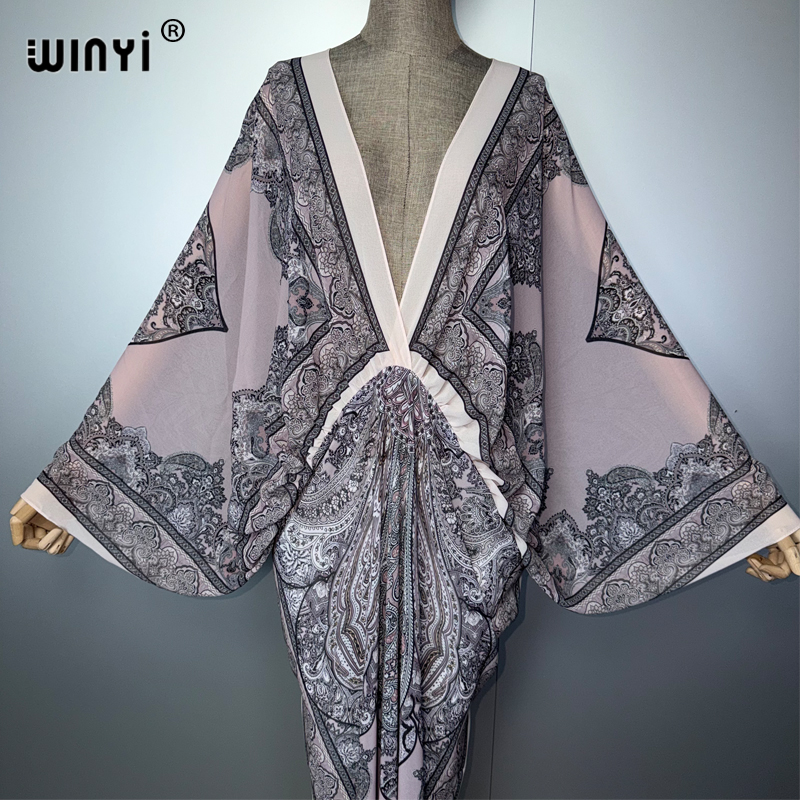 WINYI V-neck Sexy Dress Arabic - مراجعة Cover Up Kaftan وسعره