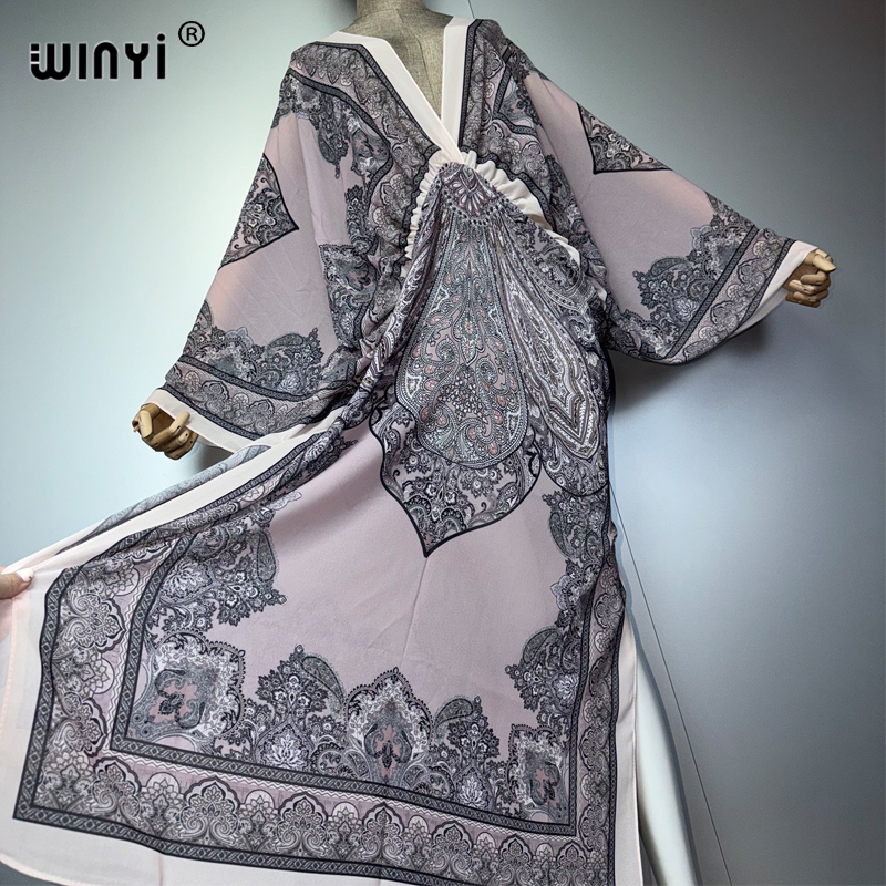 WINYI V-neck Sexy Dress Arabic - مراجعة Cover Up Kaftan وسعره