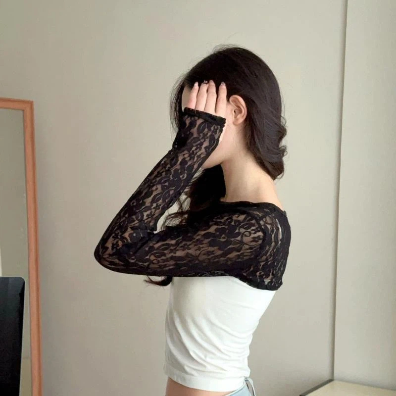 Sexy Hollow Out See Through La - مراجعة Crop Top Crochet وسعره