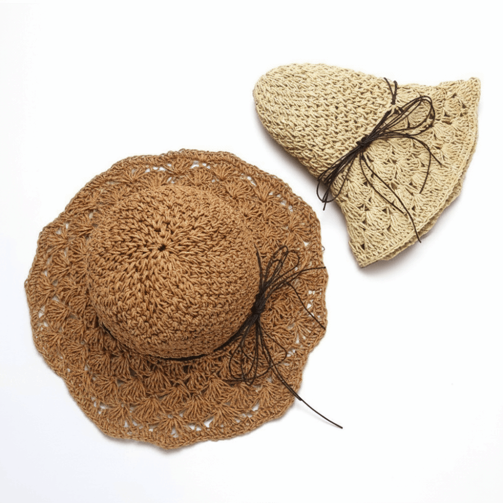 Handwoven Crochet Straw Hat Fo - مراجعة Hat Floppy Wide وسعره