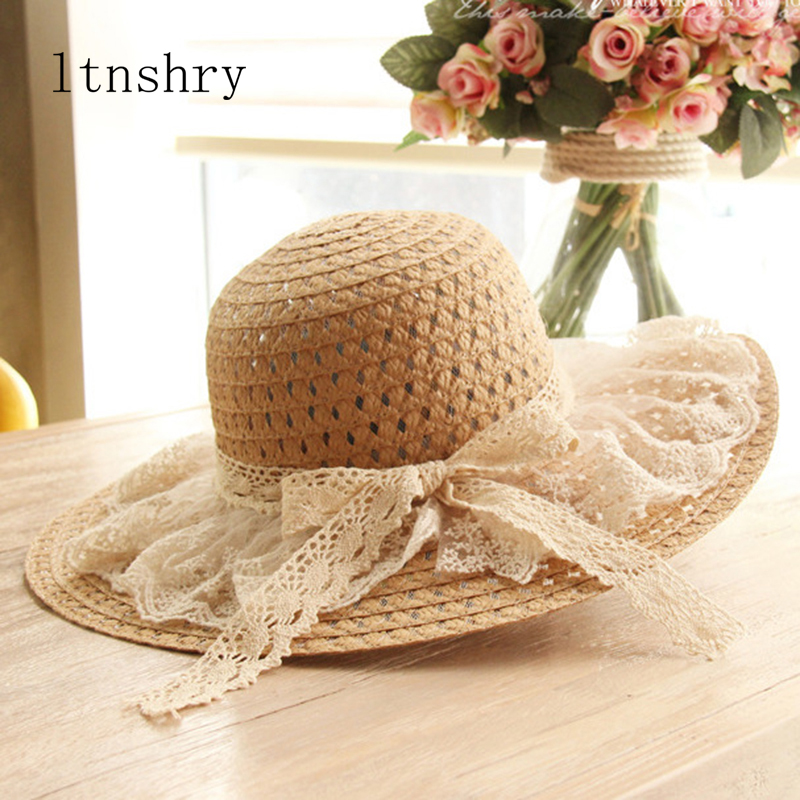 Women Lace Sun Hats For  Wide  - مراجعة Hat Floppy Wide وسعره