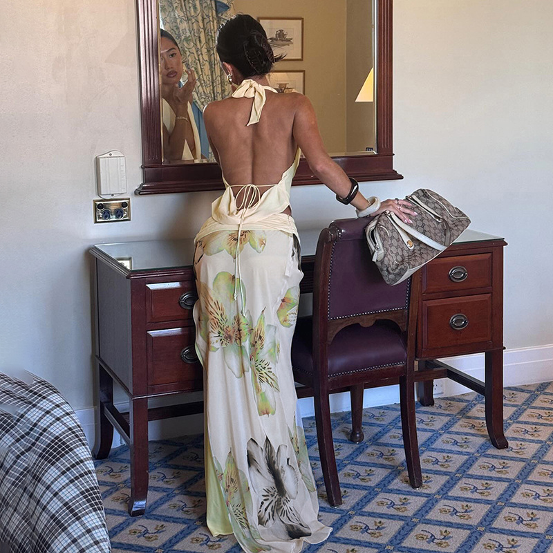 TARUXY Sexy Long Skirt Two Pie - مراجعة Romper Floral Print وسعره