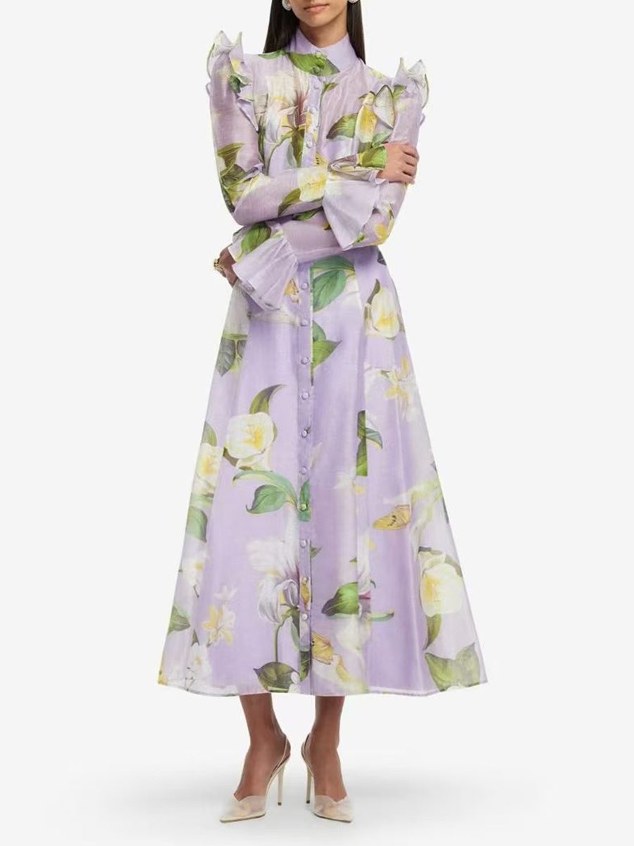 TWOTWINSTYLE Printing Spliced  - مراجعة Linen Dress Wrap وسعره