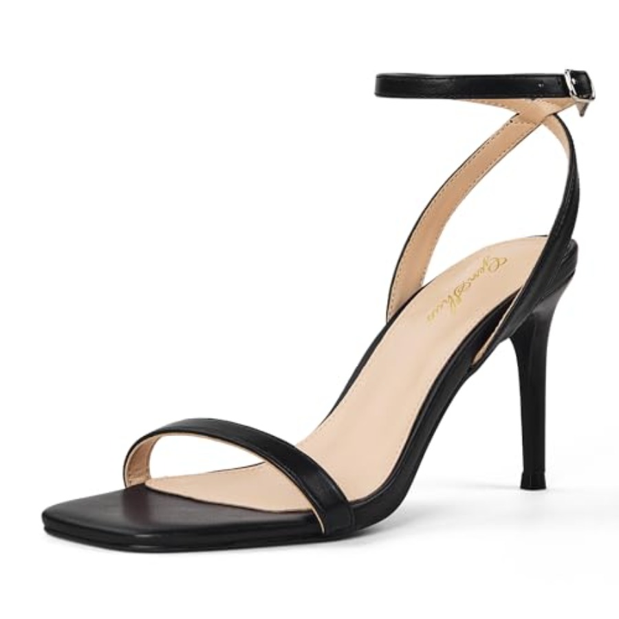 GENSHUO Women's Strappy High H - مراجعة Sandal Strappy Heeled وسعره