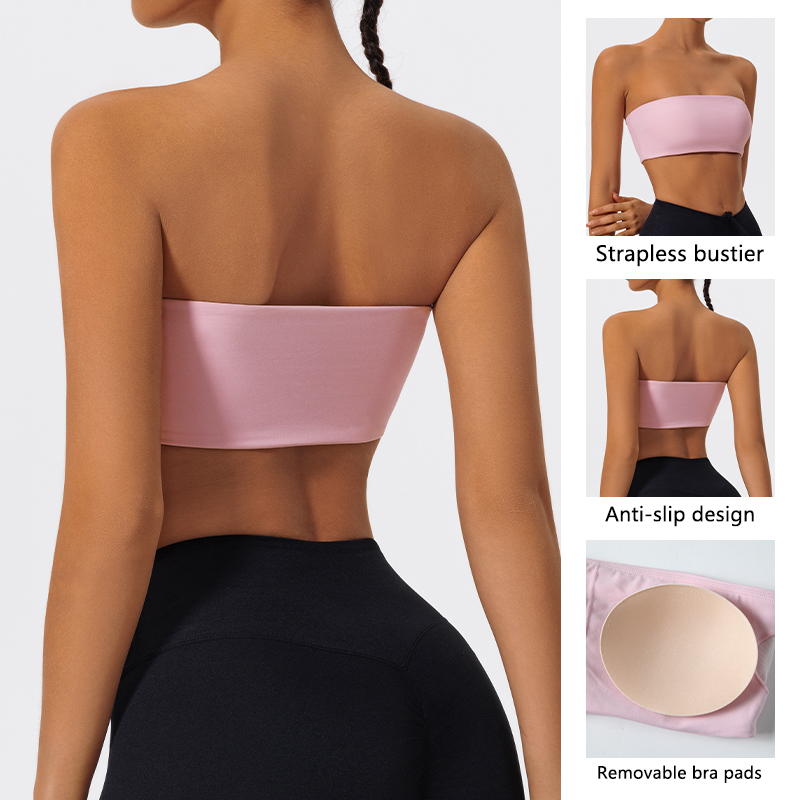 Strapless Sports Bra Gym Crop  - مراجعة Crop Top Crochet وسعره