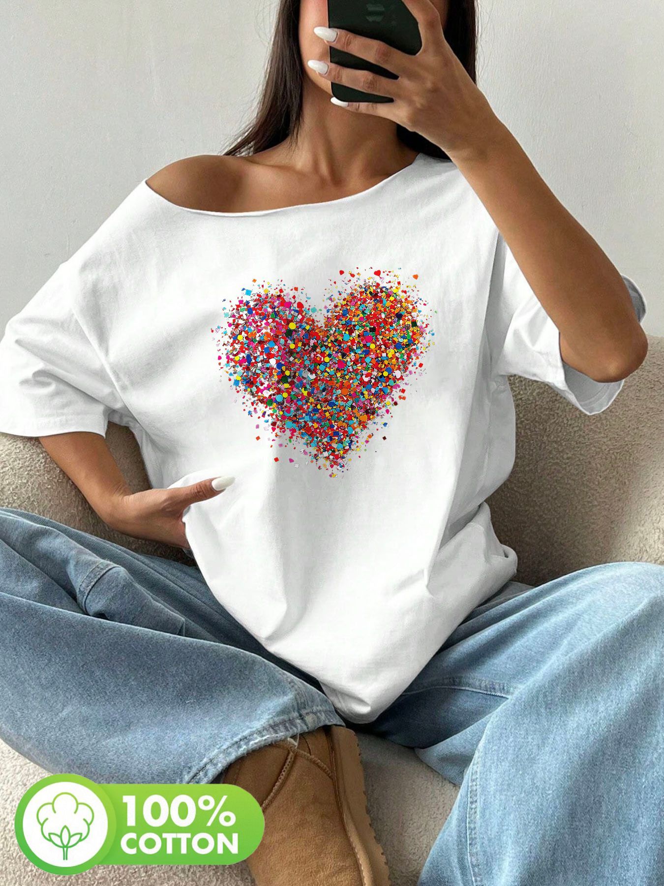 Plus Size 100% Cotton Shoulder - مراجعة Blouse Off Shoulder وسعره