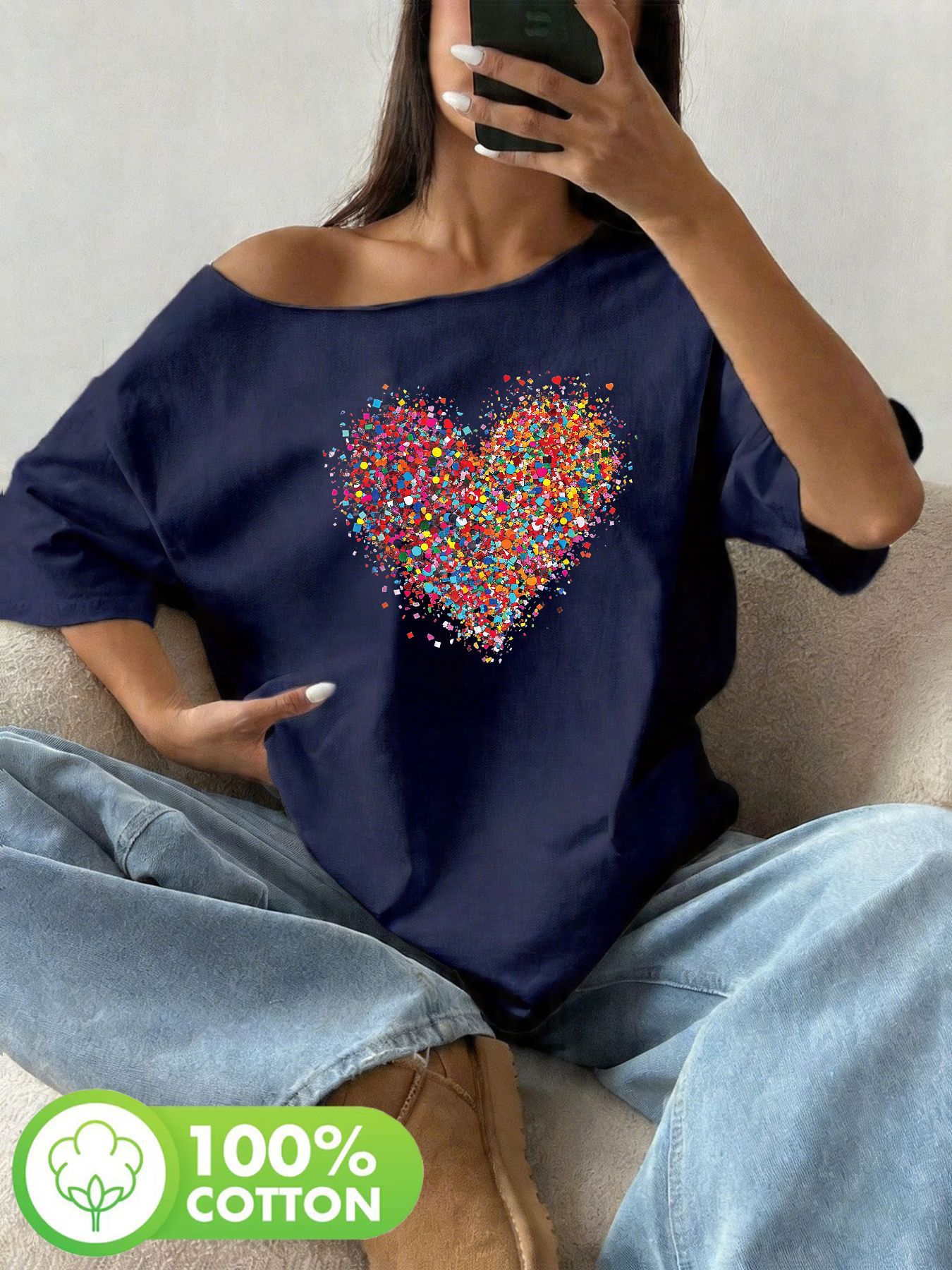 Plus Size 100% Cotton Shoulder - مراجعة Blouse Off Shoulder وسعره