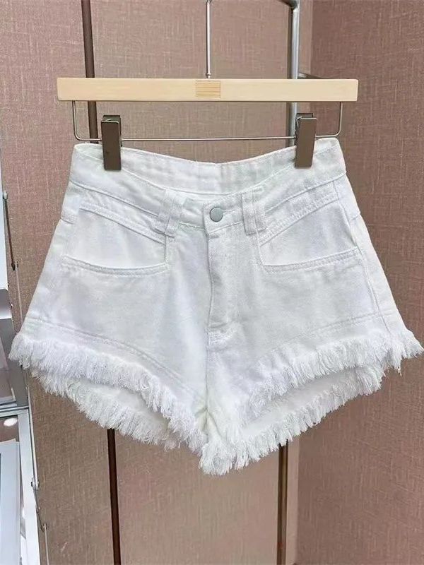 Outlet Korean Style Casual Hon - مراجعة Shorts Denim Frayed وسعره