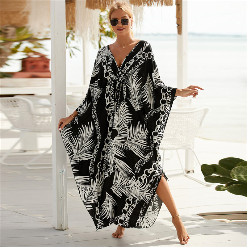 Women's Plus Size Animal Print - مراجعة Cover Up Kaftan وسعره