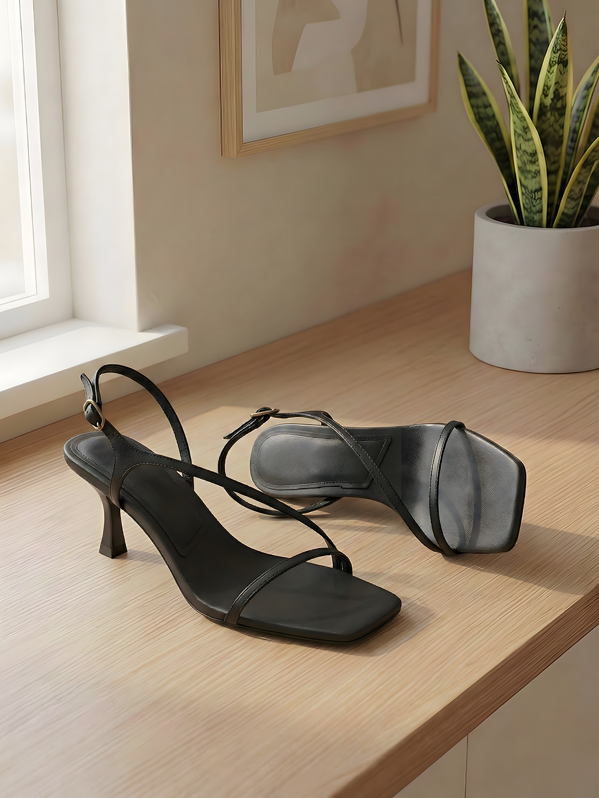 Elegant Genuine Leather Strapp - مراجعة Sandal Strappy Heeled وسعره
