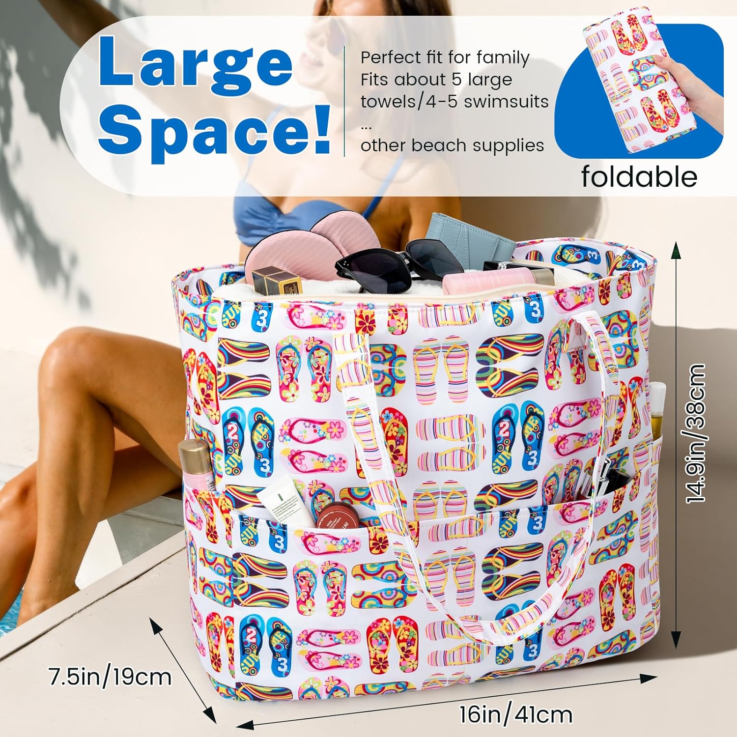 Beach Bag for Women, Hobo Pool - مراجعة Tote Bag Beach وسعره
