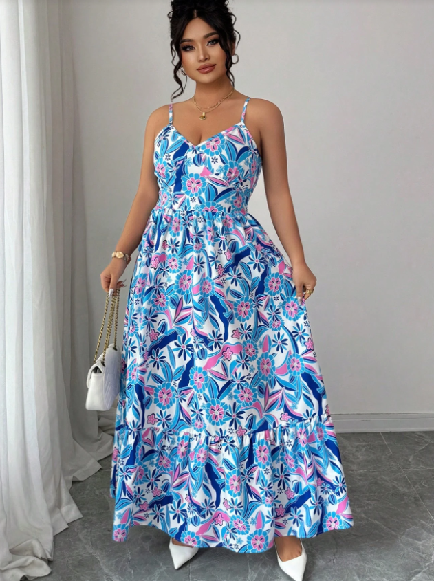 Plus Size Women's Floral Print - مراجعة Romper Floral Print وسعره