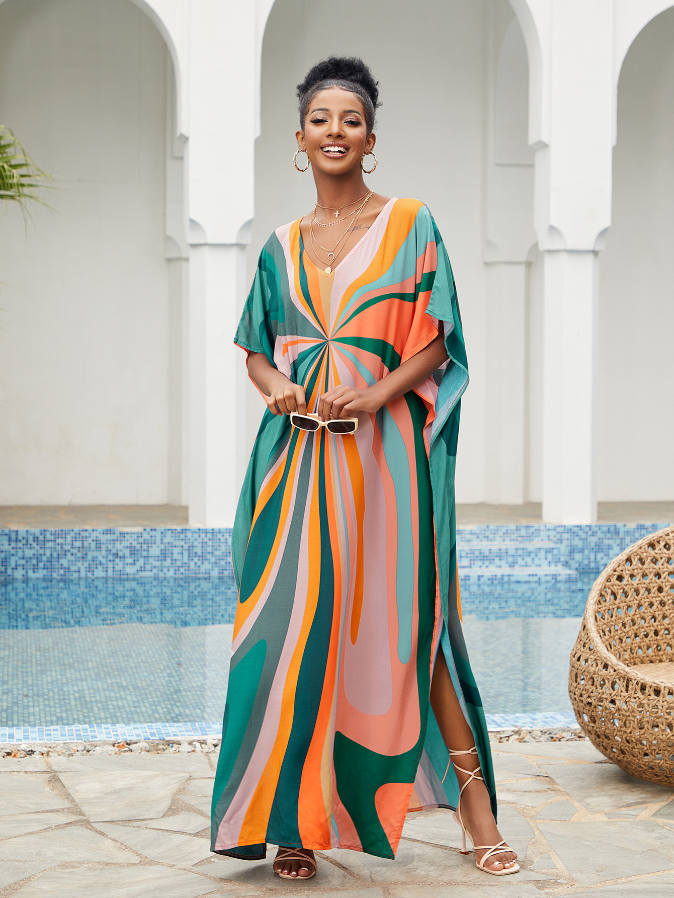 Women Beach Cover Up Loose Kaf - مراجعة Cover Up Kaftan وسعره