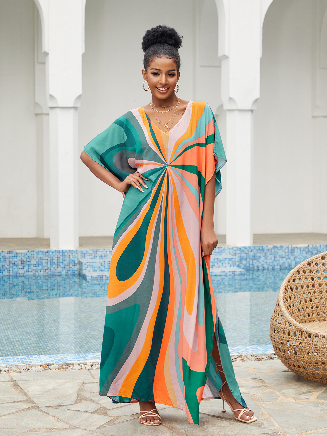 Women Beach Cover Up Loose Kaf - مراجعة Cover Up Kaftan وسعره