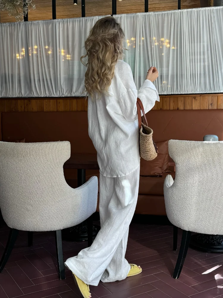 2025 Solid Casual Cotton Linen - مراجعة Linen Pant Wide وسعره