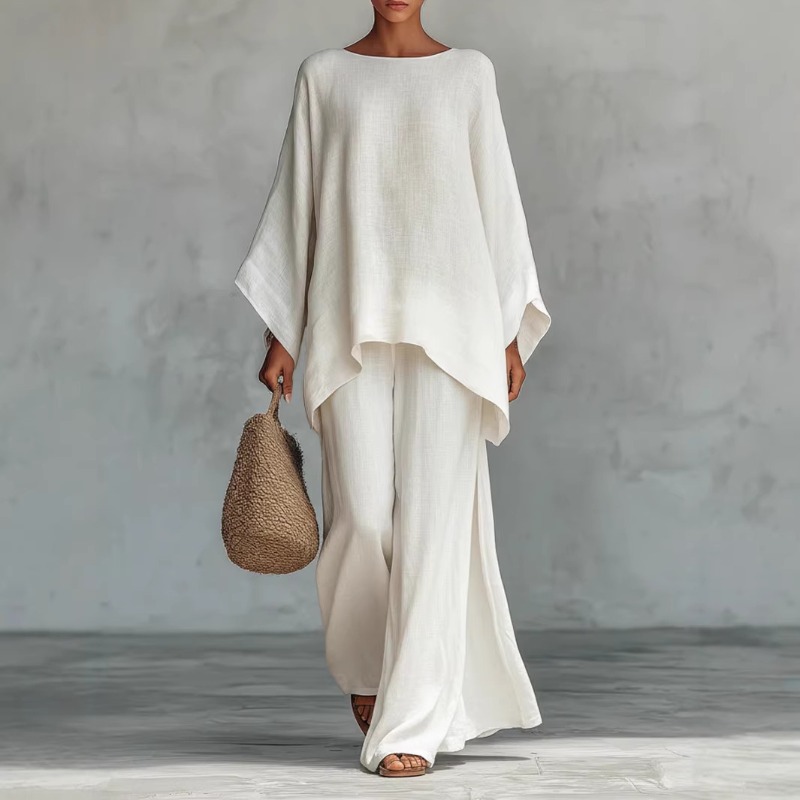 Spring New Fashion Linen Loose - مراجعة Linen Pant Wide وسعره