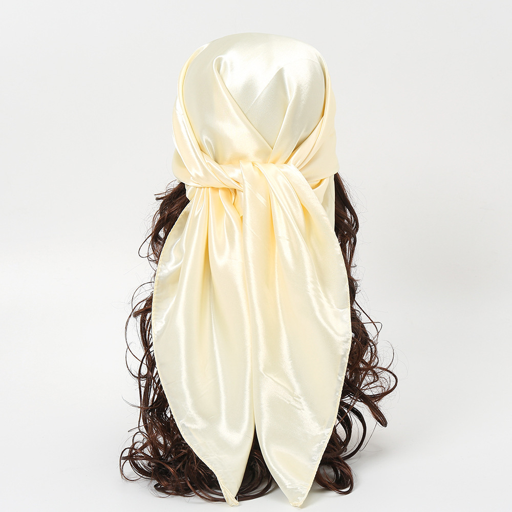 90cm Solid Colors Neckerchief  - مراجعة Headband Summer Knit وسعره
